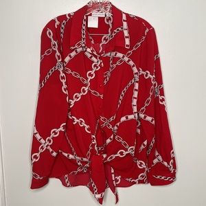 Susan Graver | Chainlink Blouse | size 12